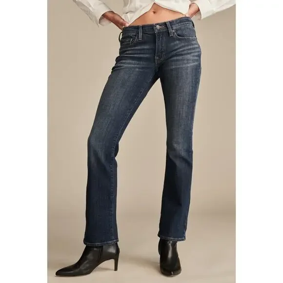 Lucky Brand Women Size 4/27 Regular Sweet Boot Mid-Rise Blue Jeans Dark Blue - Picture 7 of 9